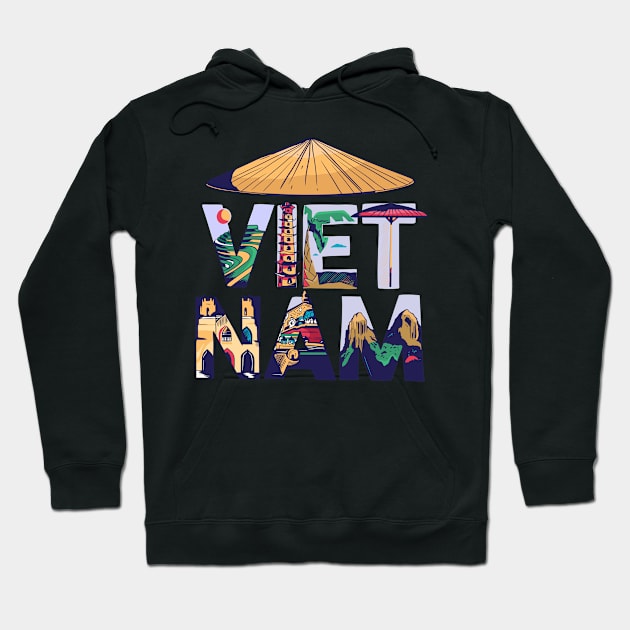 Vietnam Southeast Asia Souvenir Holidays in Paradise Gift Hoodie by peter2art